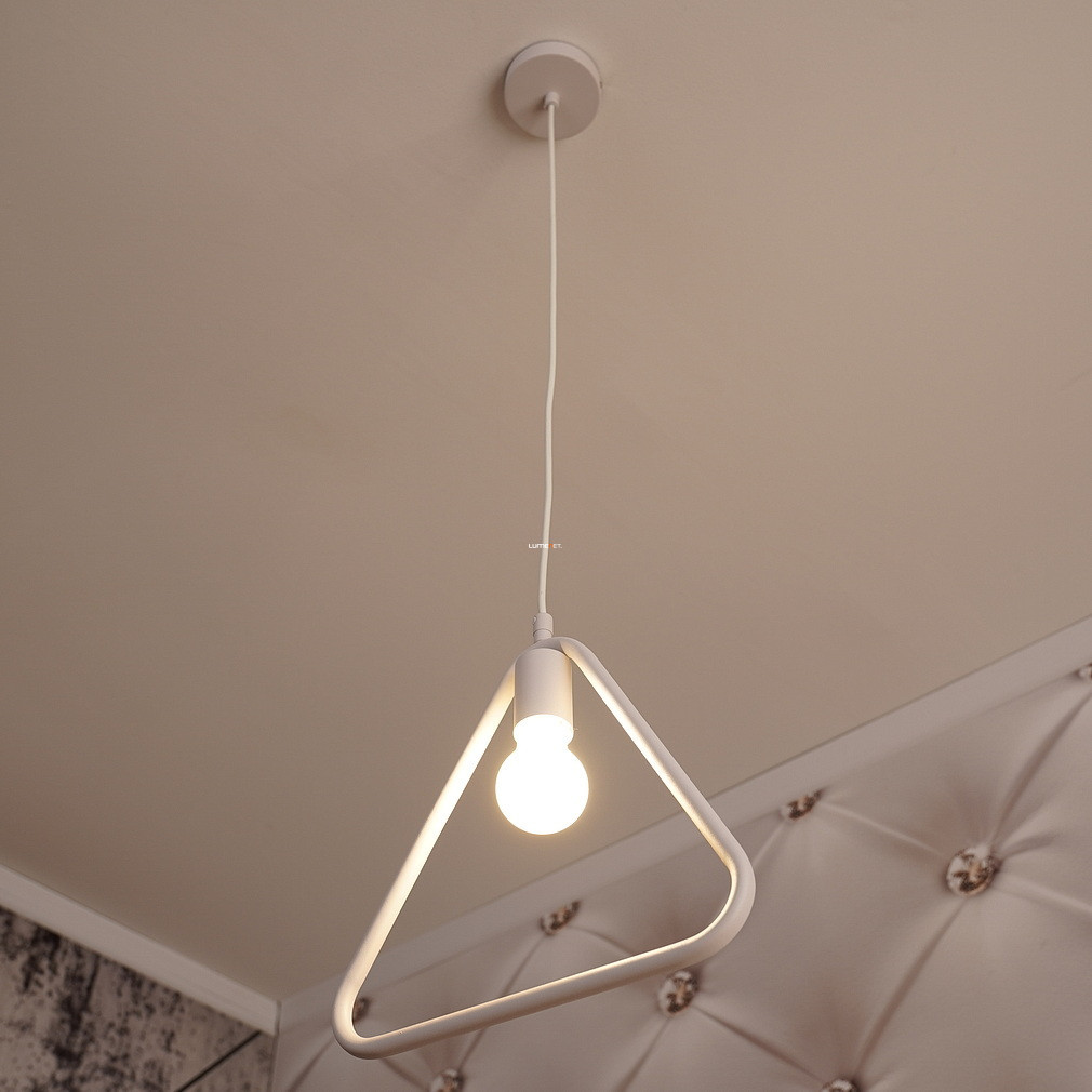 Lampa suspendată albă, minimalistă - Gija GTV OS-GI-E27-00-DEC