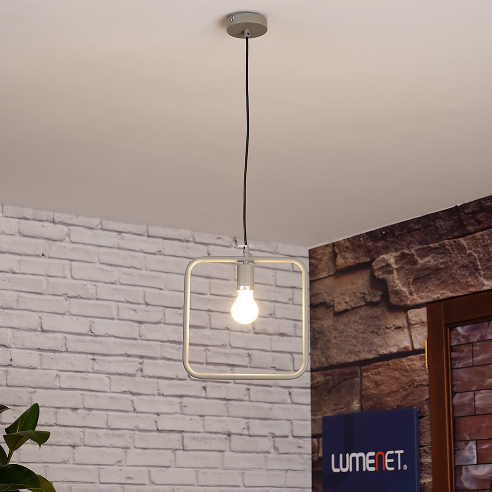 Lampa suspendată gri în stil minimalist - Lija GTV OS-LI-E27-15-DEC