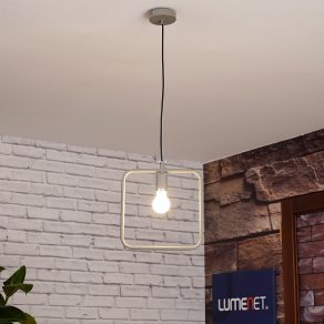   Lampă suspendată gri în stil minimalist - Lija GTV OS-LI-E27-15-DEC