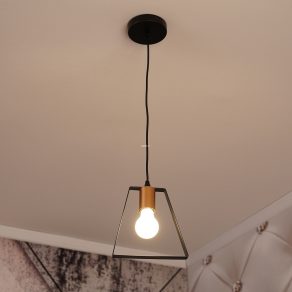   Lampă suspendată geometrică în negru - Oxalis GTV OS-OXAL-10-DEC