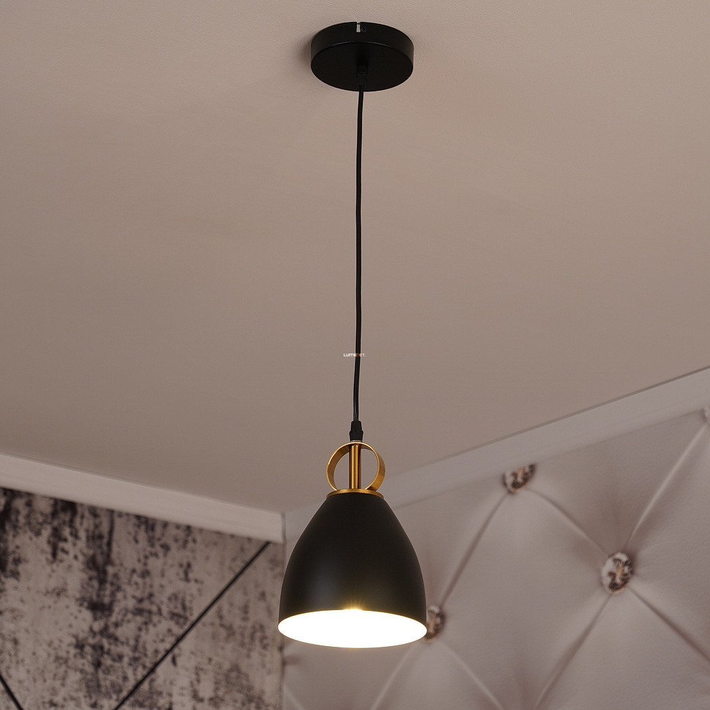Lampa suspendată în culori negru-auriu, 16 cm - Kerala GTV OS-KERA-10-DEC