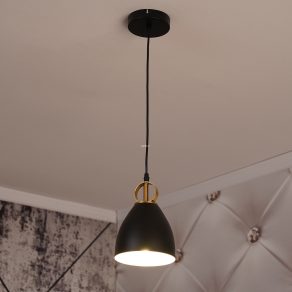   Lampă suspendată negru și auriu, 16 cm - Kerala GTV OS-KERA-10-DEC