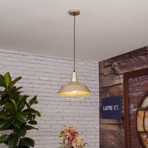   Lampă suspendată aurie, 36 cm, stil industrial - Solen GTV OS-SOL2-40-DEC