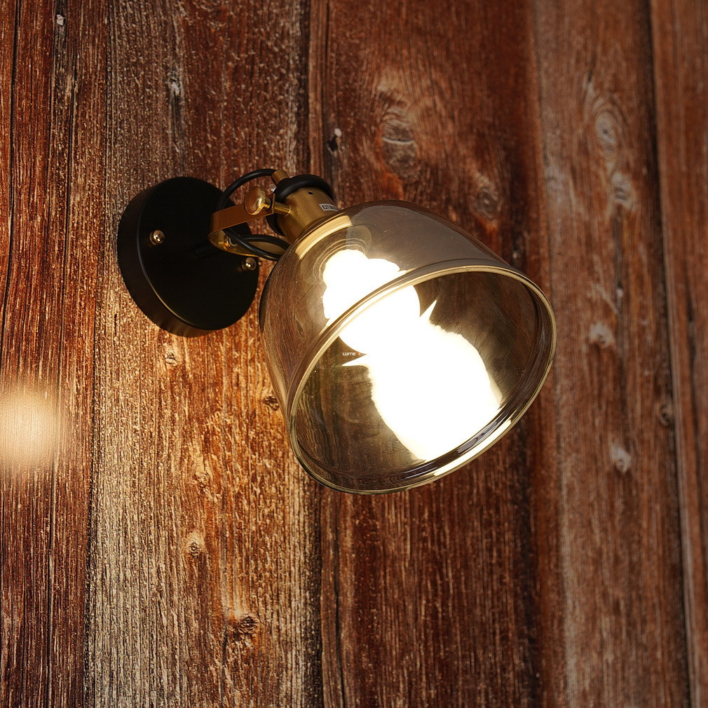 Lampa de perete din sticlă fumurie - Muscari GTV OS-MUSC-II-10-DEC