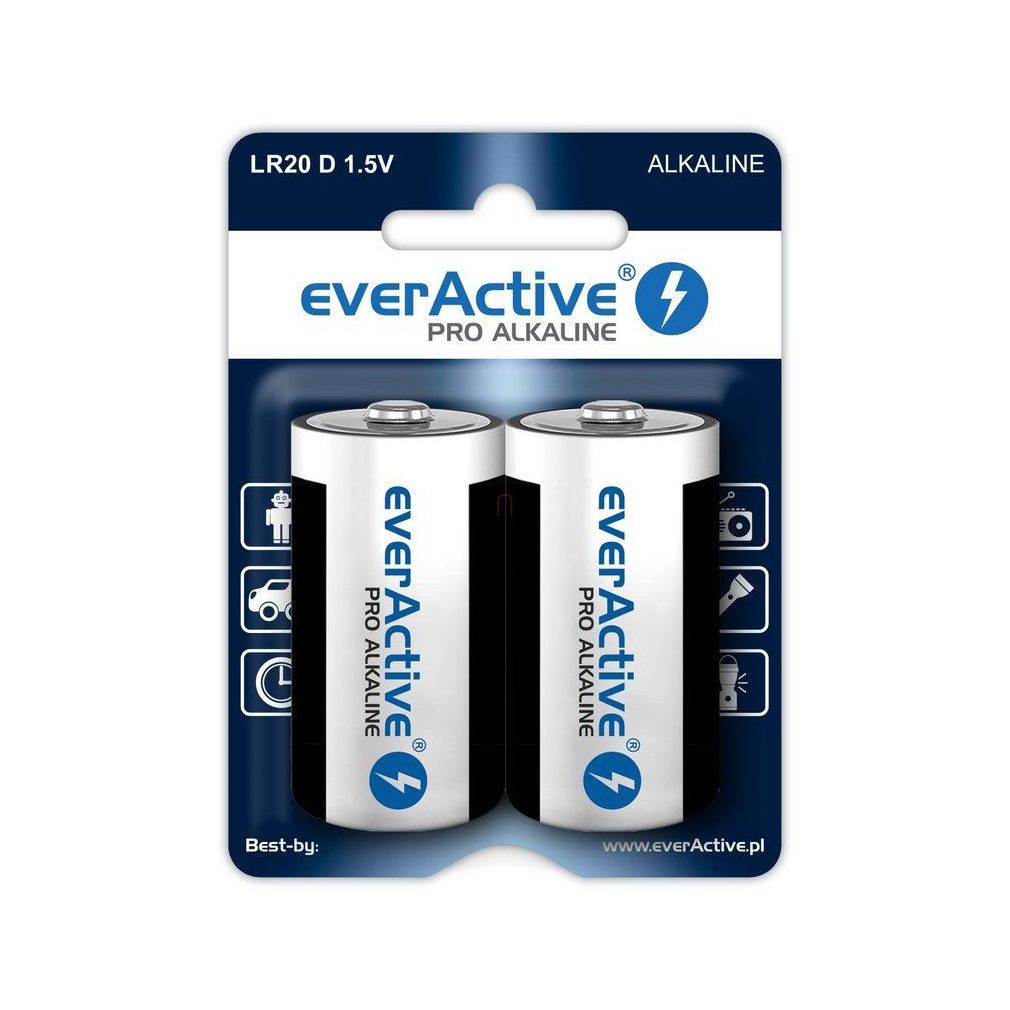 Elem góliát R20 1,5V bliszteres EverActive Pro Alkaline 2 db/bl