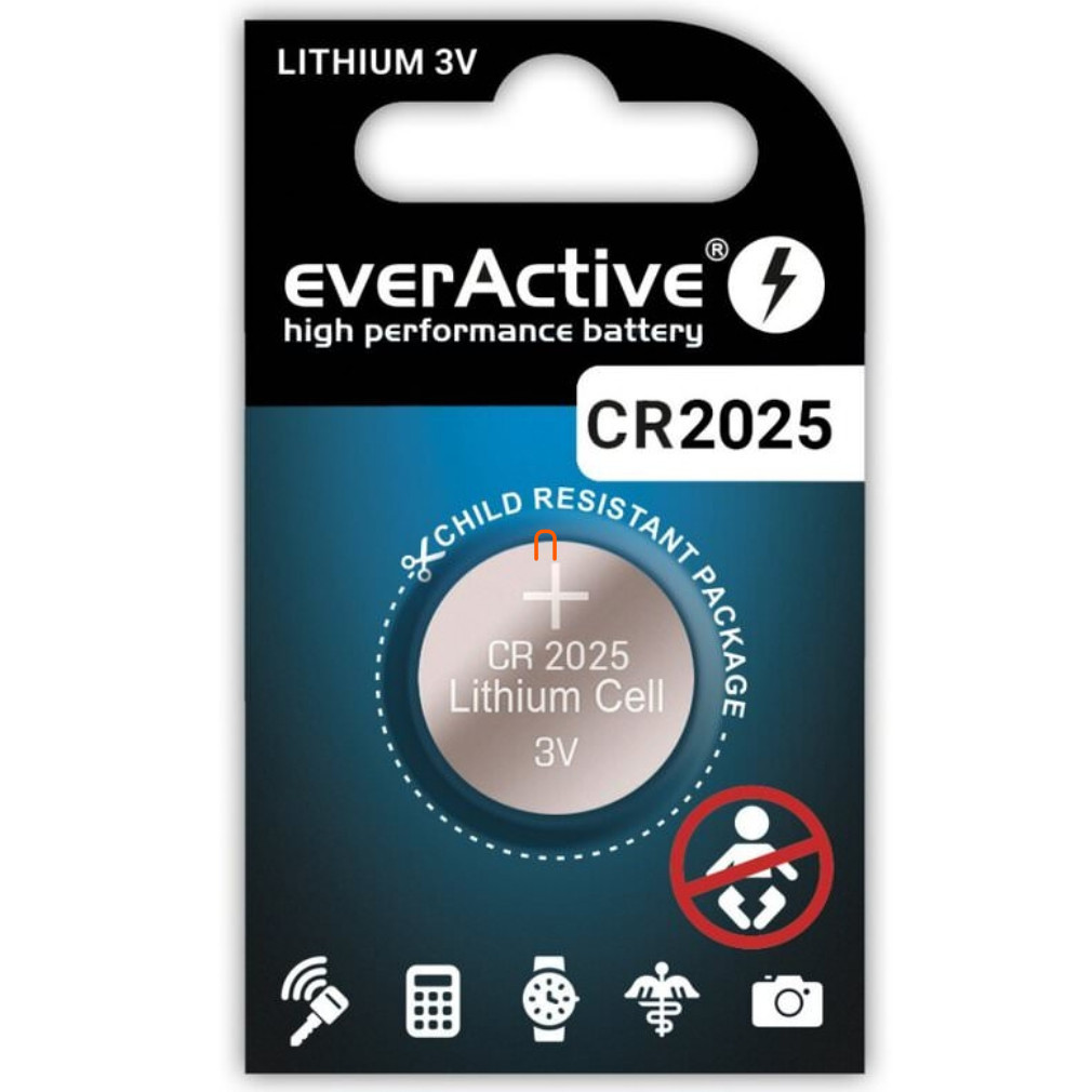 Baterie litiu EverActive CR2025 3V