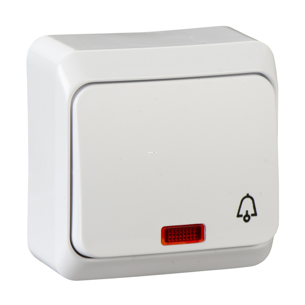 Schneider Prima sonerie unipolaire avec signal lumineux 10A, blanc