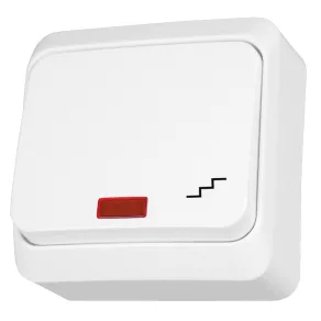   Schneider Electric Prima (IP 20) - WDE001061 - Comutator cu indicator luminos, 10 A, alb