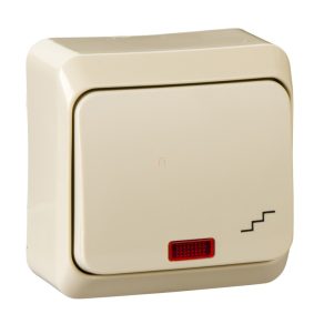   Schneider PRIMA 106 J Comutator, cu indicator luminos, 10AX, IP20 crem WDE001161