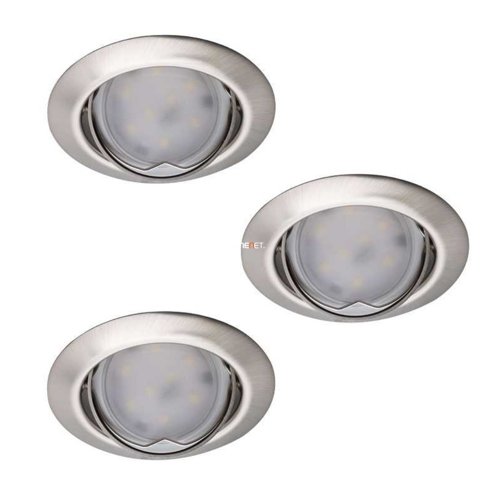 Set de spoturi încastrate, înclinabile, cromate, 3 buc./set - Tribis Kanlux 23848