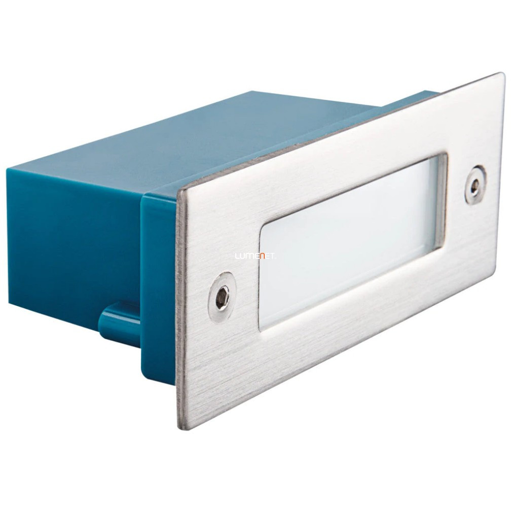 Lampă LED dreptunghiulară pentru montare pe perete exterior, 0,6 W, 4000 K, 10 lm, nichel - Taxi Kanlux 26463