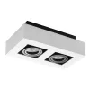 Spot de tavan orientabil, alb, cu 2 socluri GU10 - Stobi Kanlux 26833