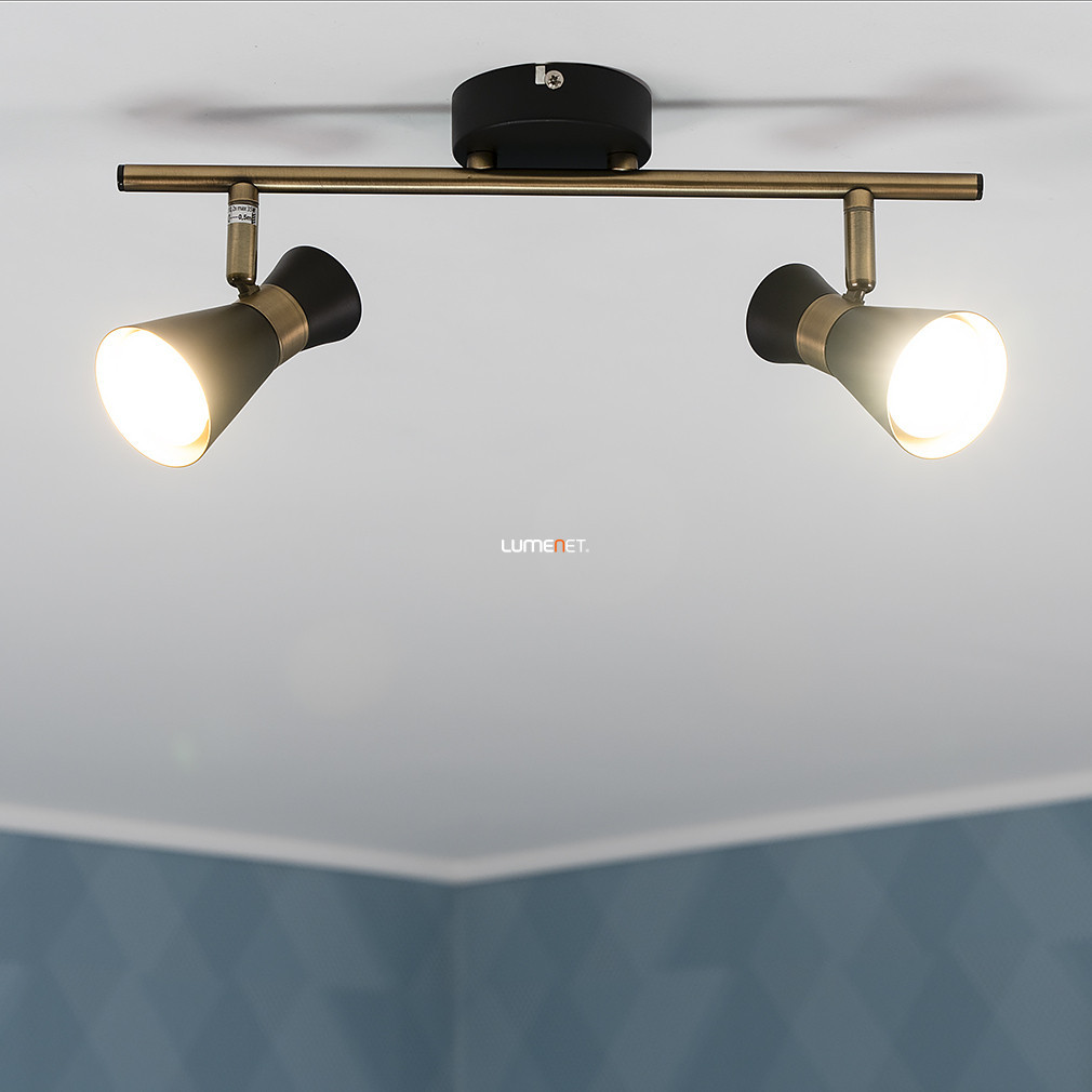Lampa cu două brațe, negru-auriu - Mileno Kanlux 29114