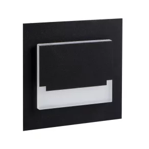   Lampă LED încastrată pentru scări, 0,8 W, 4000 K, 14 lm, negru - Sabik Mini Kanlux 29854