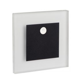   Lampă LED încastrată cu senzor de mișcare pentru scări 0,8 W, 4000 K, 13 lm, negru - Apus Kanlux 29856