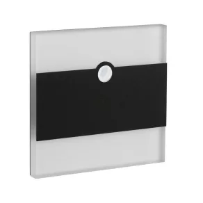   Lampă LED de scări încastrată cu senzor de mișcare, 0,8 W, 3000 K, 13 lm, negru - Terra Kanlux 29861