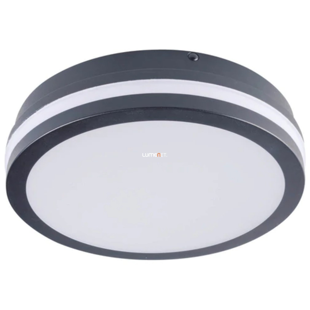 Lumină LED rotundă pentru exterior cu senzor de mișcare, 18W, 4000K, 1400lm, IP54, gri - Beno Kanlux 32948