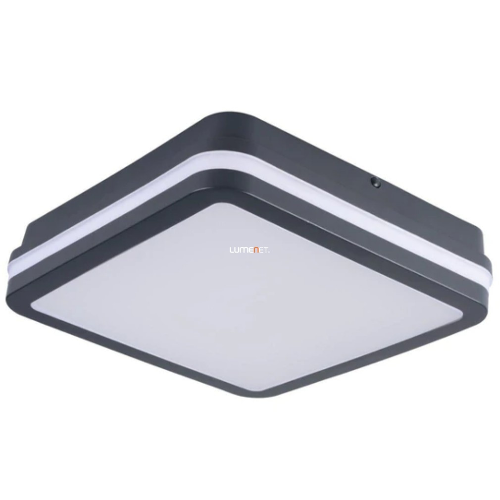 Lampă LED de exterior cu senzor de mișcare, unghiulară, 18W, 4000K, 1400lm, IP54, gri - Beno Kanlux 32949