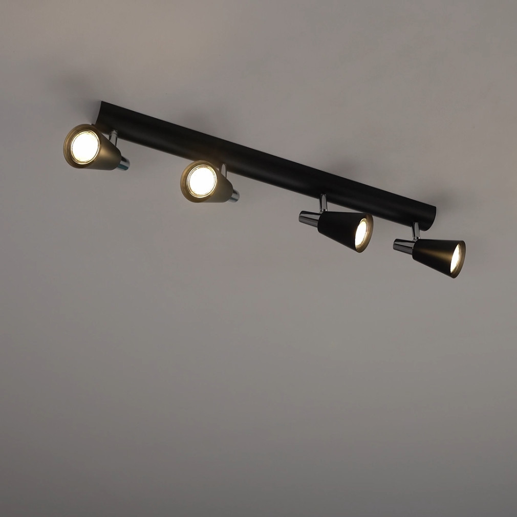 Spot de perete, negru, cu 4xGU10 soclu - Sempra EL Kanlux 33097
