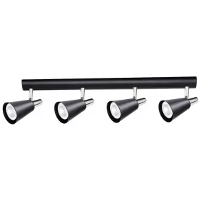  Spot de perete, negru, cu 4 socluri GU10 - Sempra EL Kanlux 33097