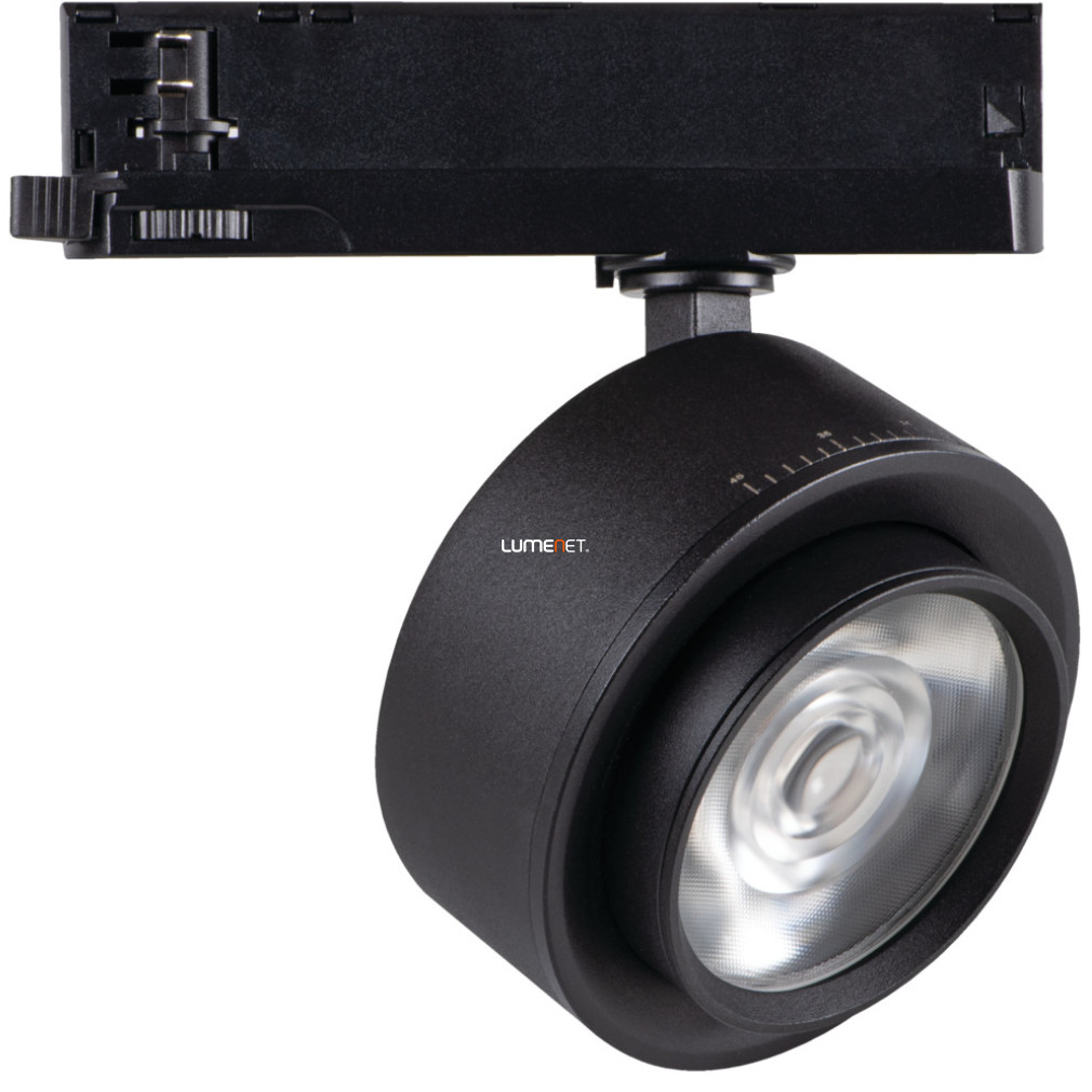 Spot LED, montat pe șină, 18W, 1750lm, 3000K, 18°, negru