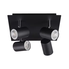 Spot cu 4 socluri, negru - Evalo Kanlux 35697