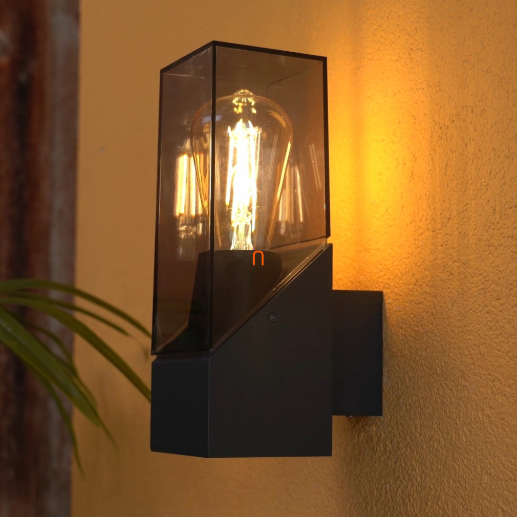 Lampă de exterior pentru perete, 25 cm, negru, cu soclu 1xE27 - Laven Kanlux 36548