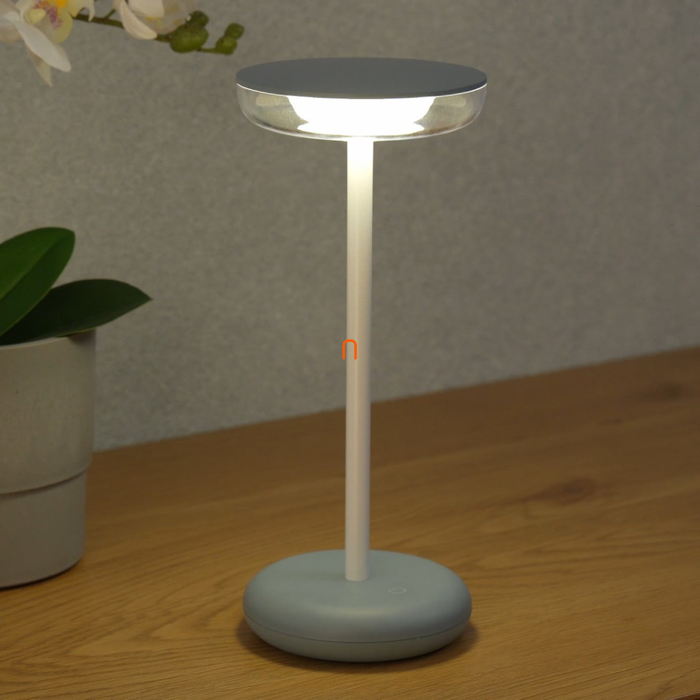 Lampa LED de masă albastră pentru exterior, reîncărcabilă - Fluxy Kanlux 37312