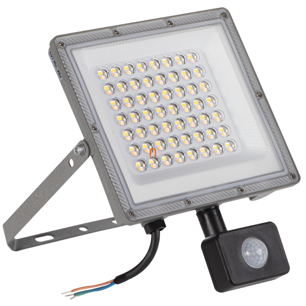 Proiector LED cu senzor de mișcare, reglabil, 50 W, 2400 lm (Acete)