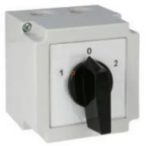   Comutator industrial cu carcasă, configurație 1-0-2, 4P 40A, Apator 4G40-75-PK
