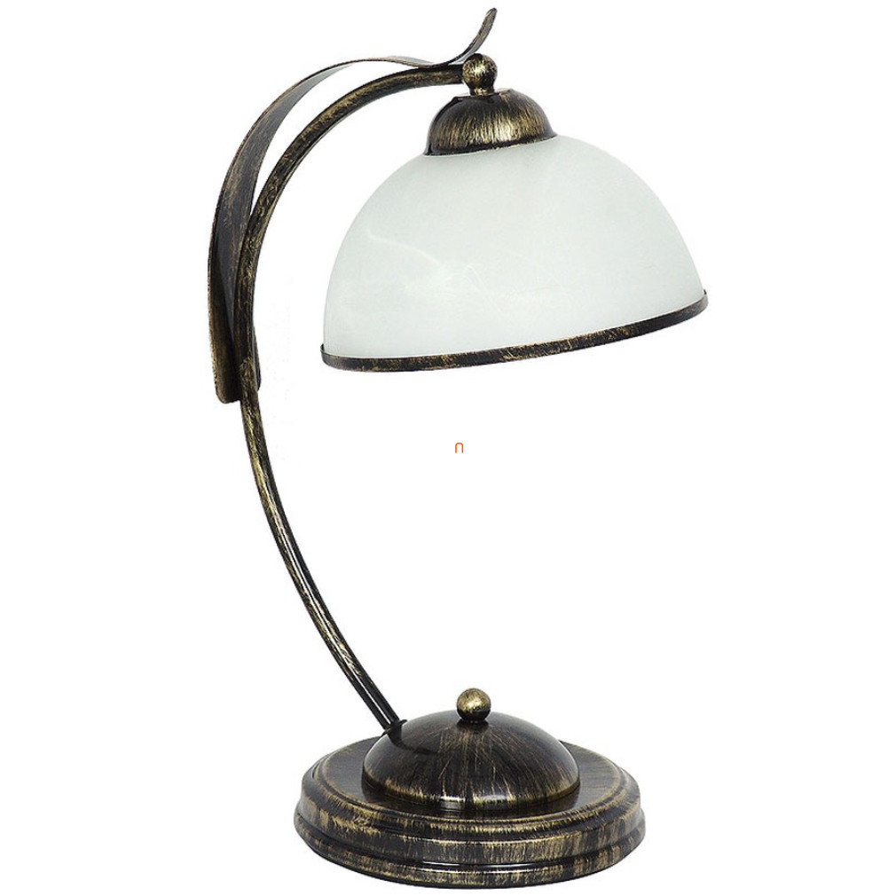 Lampa de masă în ambalaj demontat, alamă opală antichizată, cu 1xE27 soclu (Korfu)