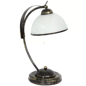  Lampă de masă dezasamblată, alamă opală-antică, cu soclu 1xE27 (Corfu)