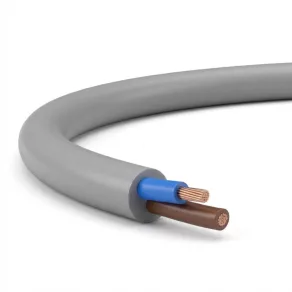   NYM-O 2x 1,5 gri (100) cablu de instalație compact 300/500 V (MB-Cu, MBCu)