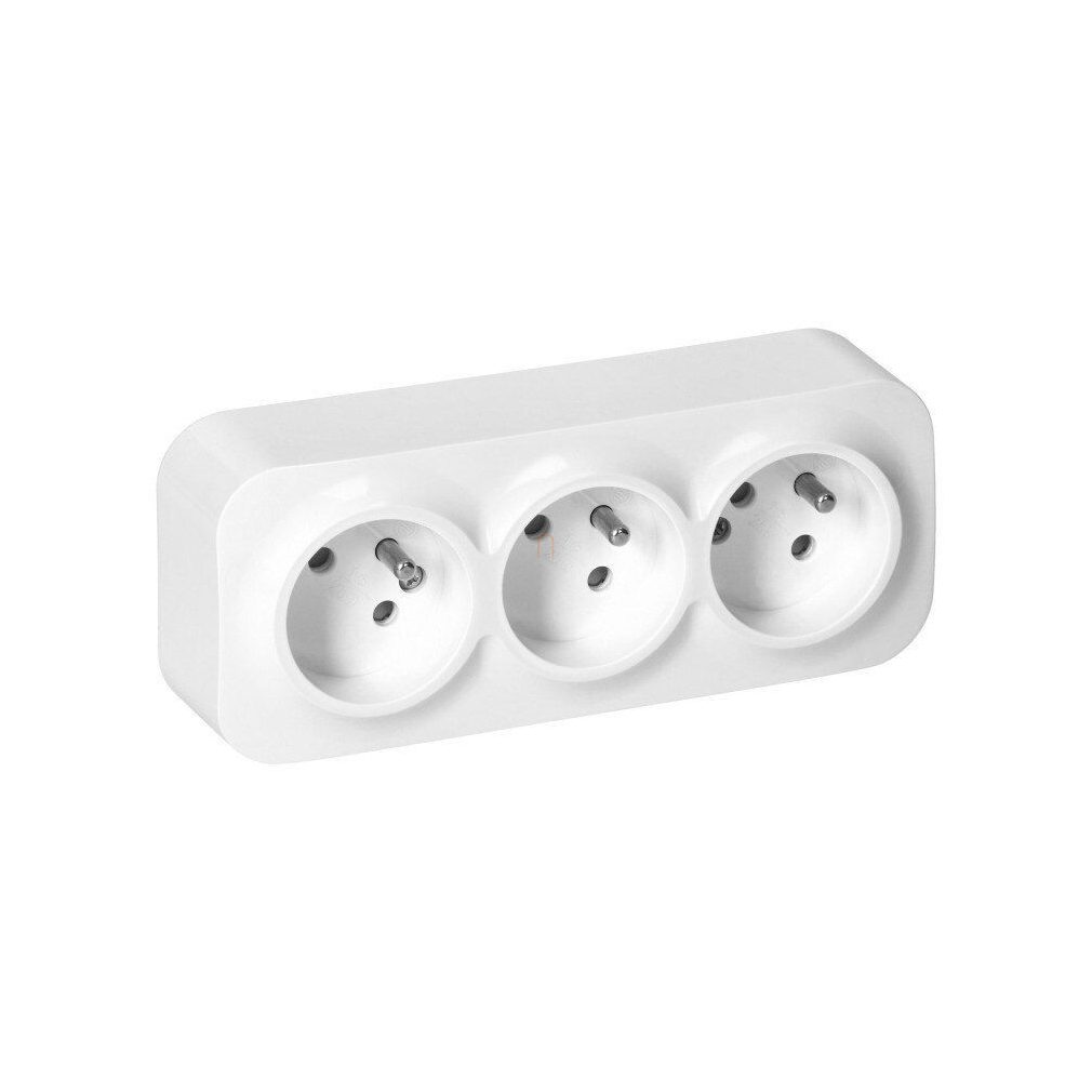 Dugalj 3-as falon kívüli,földelt, fehér Anco, 16 A, 250 V, 60Hz, 7209W