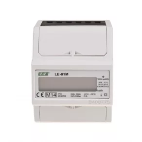   Contor de energie electrică pentru șină DIN, monofazat direct, cu afișaj LCD certificat MID, bus RTU MOD, 4,5 module LE-01M
