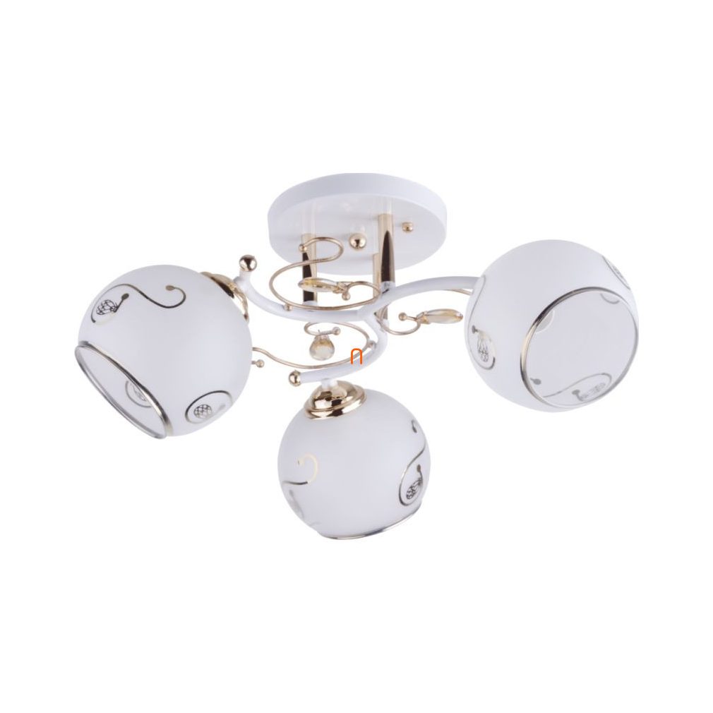 Candelabru cu model, cu 3 socluri, cromat - Gina Klausen LY-3101