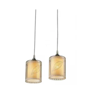   Lampă suspendată cu model, cu 2 socluri E27 - Natura Klausen LY-3237