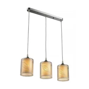   Lampă suspendată cu model, cu 3 socluri E27 - Natura Klausen LY-3238