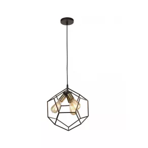   Lampă suspendată geometrică cu 3 socluri E27 - Atom Klausen KL6336