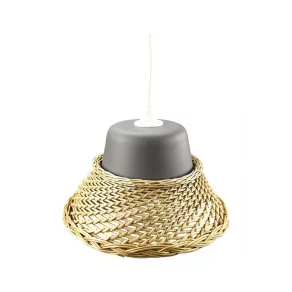   Lampă suspendată cu coș, cu soclu E27 - Wicker Klausen LY-3336