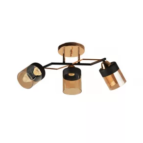   Candelabru cu 3 dulii E27, IP20, 220-240 V, negru, auriu - Laser 3 LY-3483 Klausen