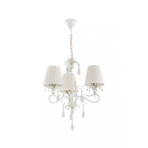   Lustră din țesătură cu brațe, cu ornamente din cristal, cu 3 socluri E14 - Magnifik Klausen KL103013