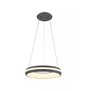   Lampă suspendată cu LED cu intensitate reglabilă, 46 cm, alb, gri, 100 W, 3000-4000-6000 K - Striped Klausen KL151038