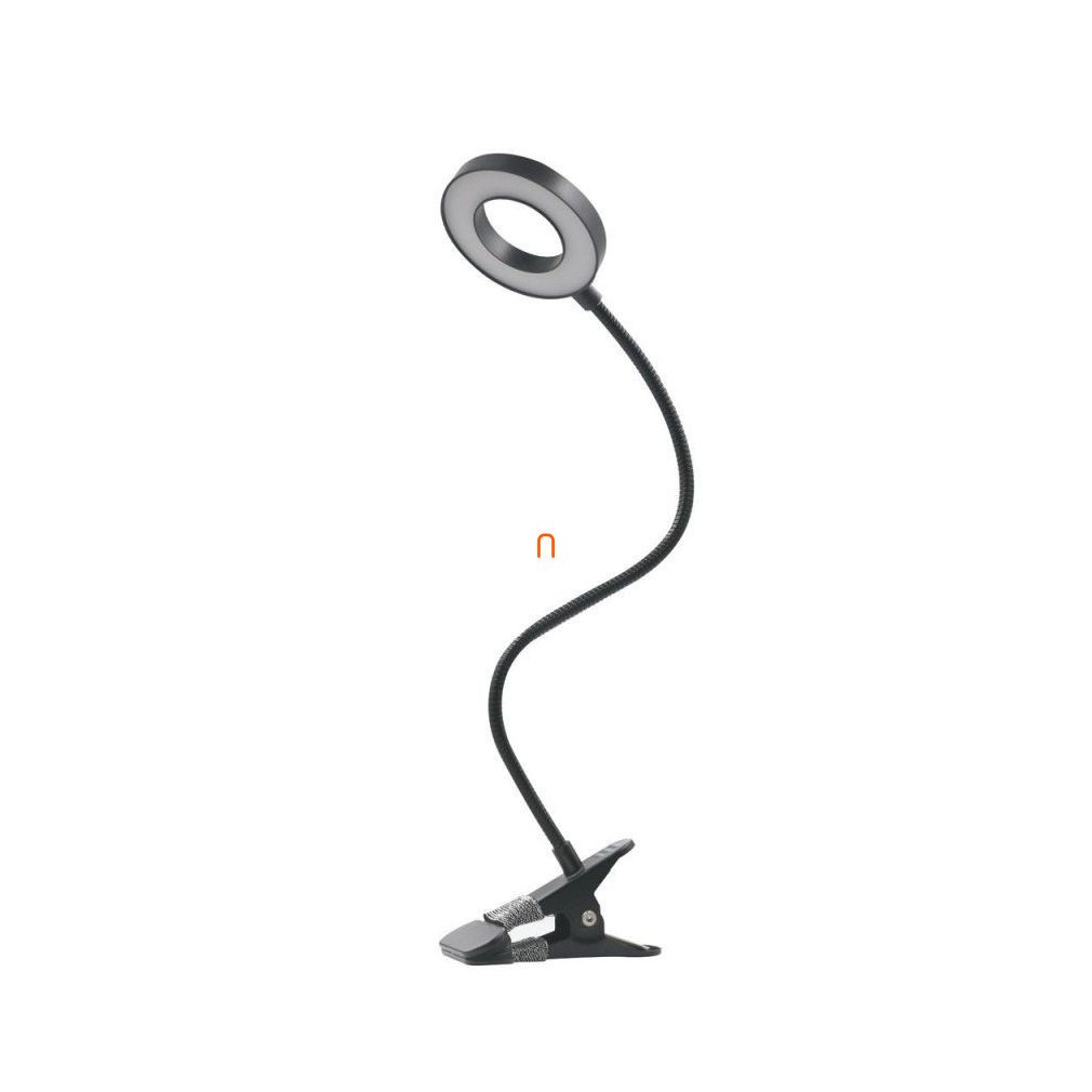 Lampa LED de birou cu clemă reglabilă, negru 38 cm - Flex Klausen KL148009, reglabilă, USB, cablu de 1,5 m, 3000-4500-6500 K, 790 lm, 8 W, 5 V