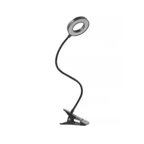   Lampă de birou cu clemă și intensitate reglabilă, LED, negru, 38 cm, 8 W, 790 lm, 3000-4500-6500 K - Flex Klausen KLAUKL148009