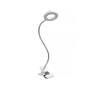   Lampă de birou cu LED și clemă reglabilă, culoare cromată, 38 cm, 8 W, 790 lm, 3000-4500-6500 K - Flex Klausen KLAUKL148010