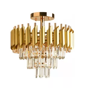   Candelabru cu cristale prismatice, cu 5 socluri E14 - Mirrage Klausen KL100048