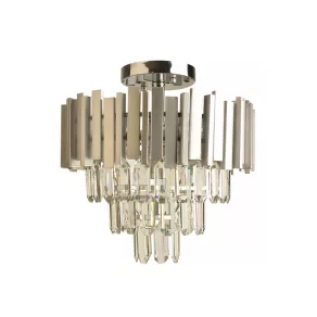   Candelabru cu cristale prismatice, cu 5 socluri E14 - Discret Klausen KL100049