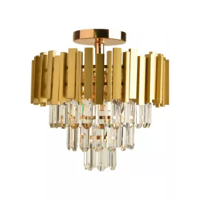   Lustră Glamour cu cristale prismatice și 5 socluri E14 - Charmant Klausen KL100050