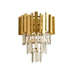   Aplică de perete Glamour cu cristale prismatice și 2 socluri E14 - Charmant Klausen KL101049